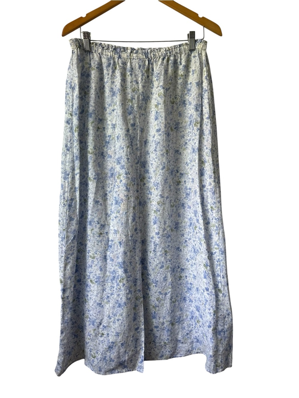 Liz Clairborne LizSport Linen Vintage MIDI Floral Skirt